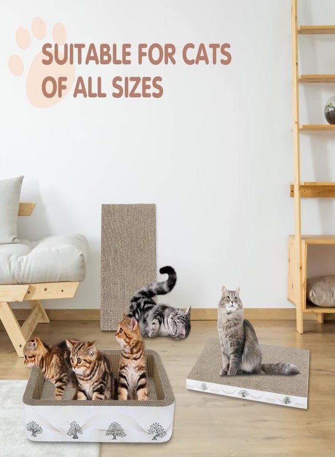 KittuPet Cat Scratcher Bed Cardboard, Round Cat Scratch Bed Lounge, Oval Cat Scratcher Bowl Circle, Cat Scratcher Box for Indoor Cats, Modern Cat Scratcher Pad - Image 2